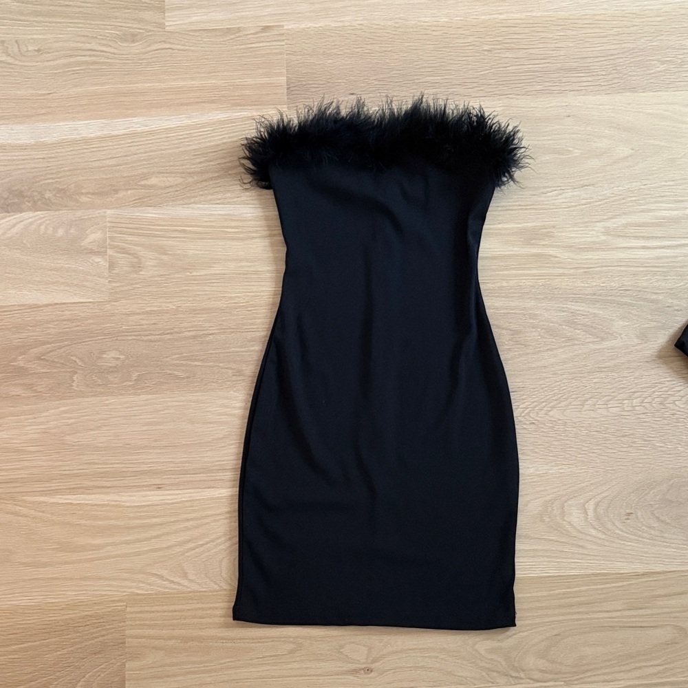 Edikted Black Feather Dress